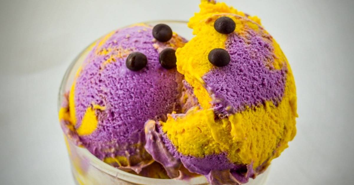Membuat Es Kream Fenomena Ubi Ungu Dan Kuning
