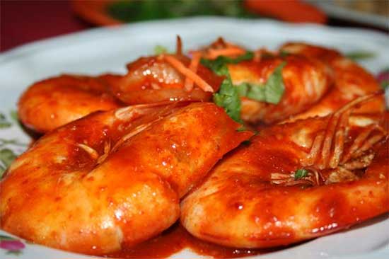 cara membuat udang pedas manis