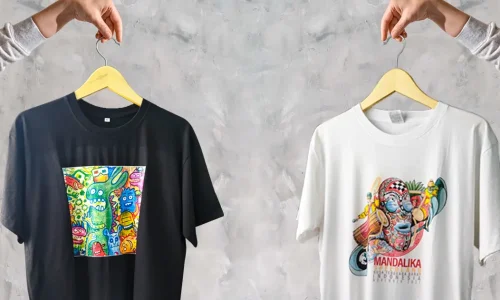 Sablon Kaos Geometris Artistik, Desain Modern yang Menarik