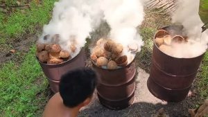 How To Make Charcoal at Home : From Coconut Shell