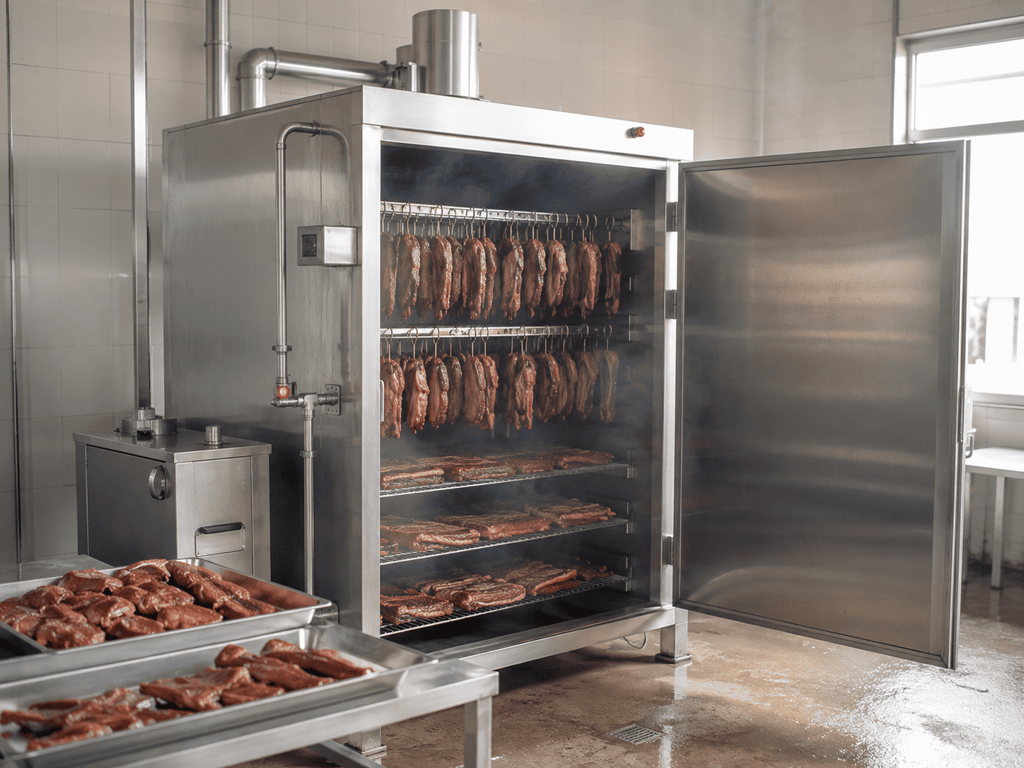 alat pengasap daging hygiene industri